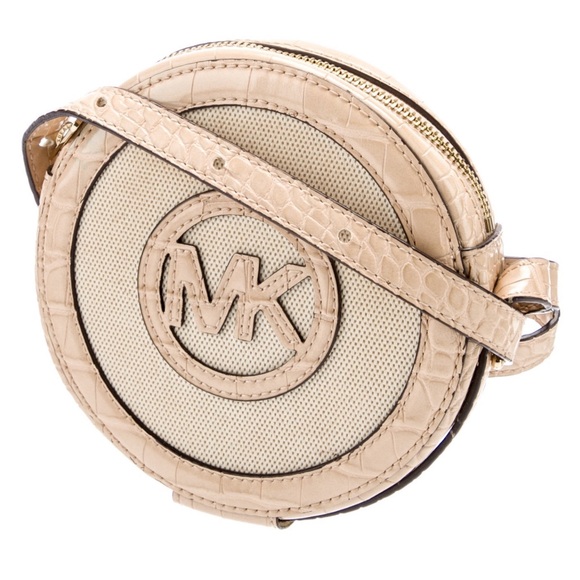 Michael Kors AIDY Croc Embossed Logo Canteen Crossbody Bag EUC - Picture 5 of 13